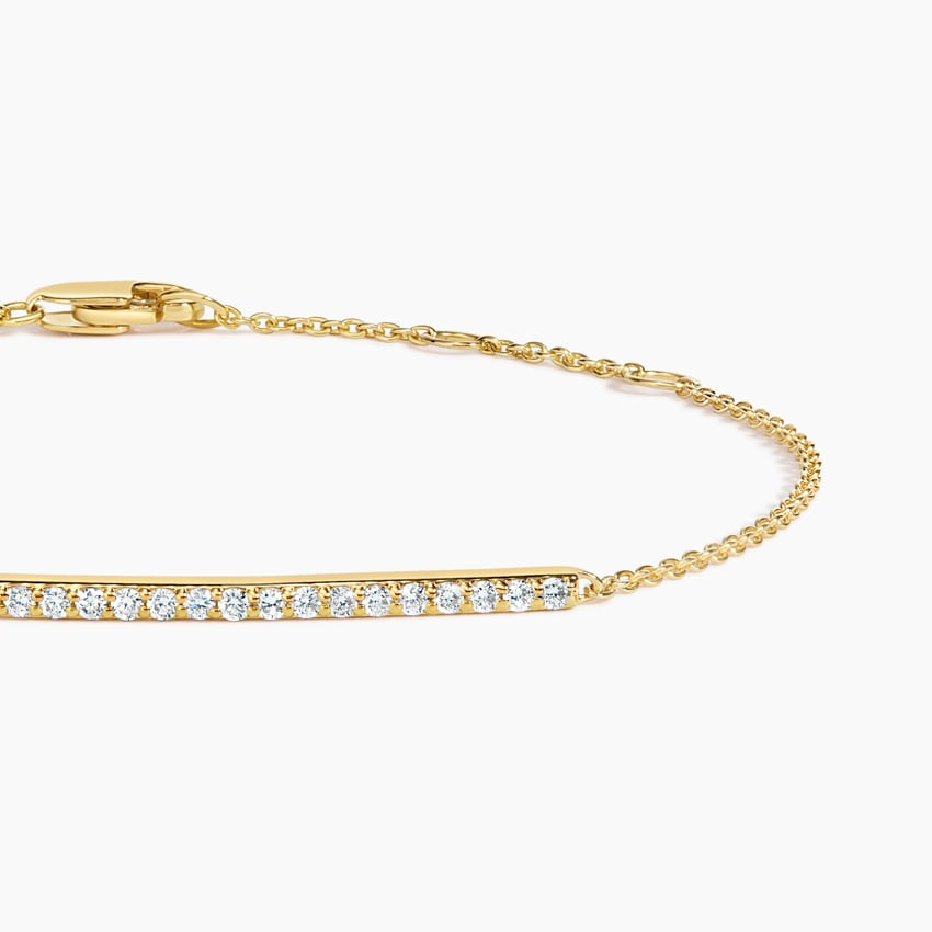 1/4CTW 7 inch Pave Lab Grown Diamond Bar Bracelet