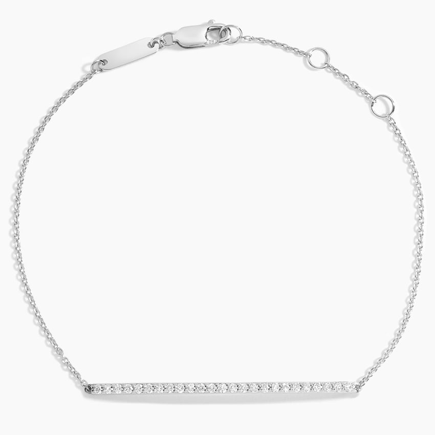 1/4CTW 7 inch Pave Lab Grown Diamond Bar Bracelet