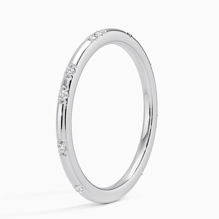 0.08 CTW Round Lab Grown Diamond Mentalistic 10k Gold Wedding Band