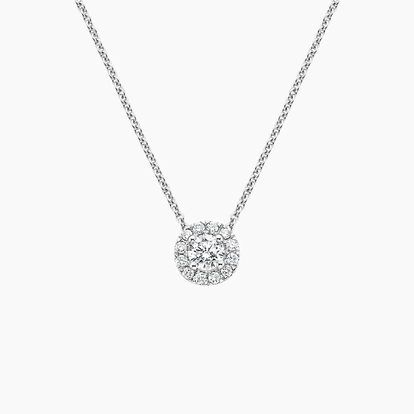 2/5 CTW Lab Grown Diamond Halo Pendant