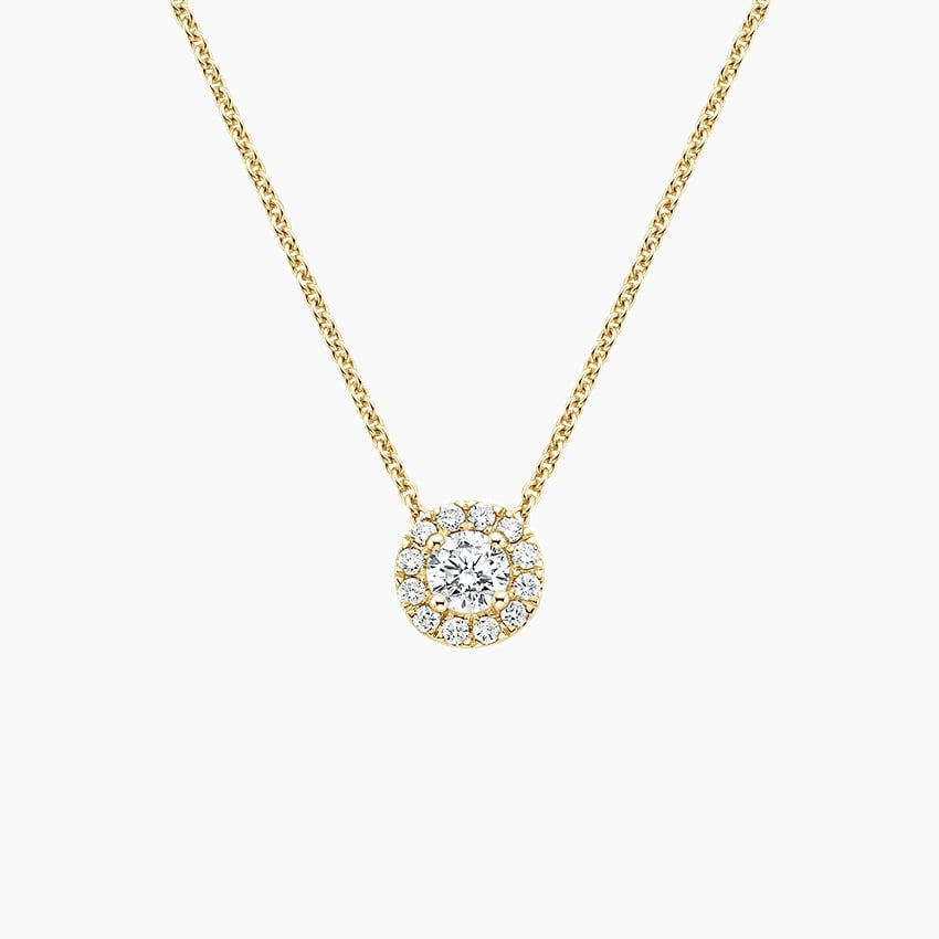 2/5 CTW Lab Grown Diamond Halo Pendant