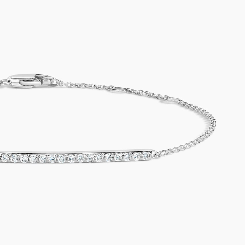 1/4CTW 7 inch Pave Lab Grown Diamond Bar Bracelet