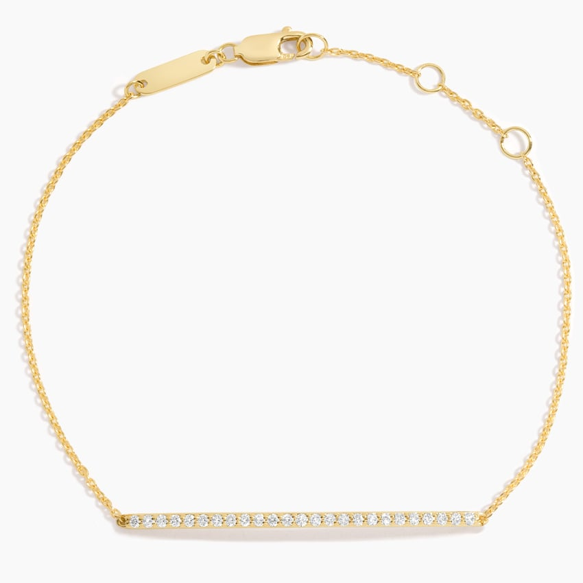 1/4CTW 7 inch Pave Lab Grown Diamond Bar Bracelet