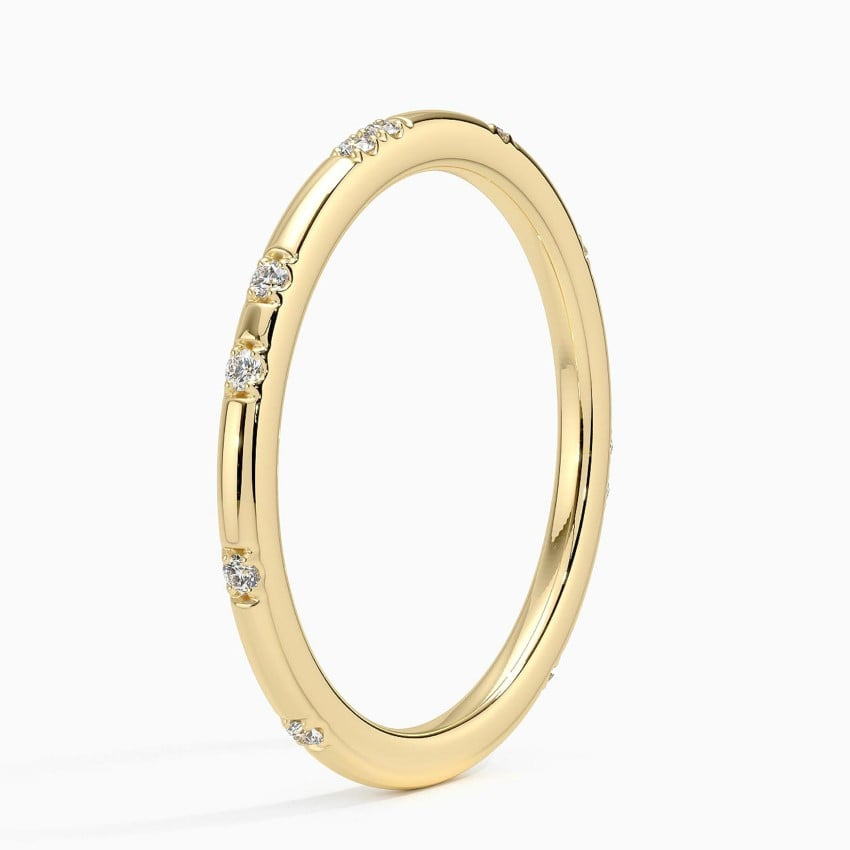 0.08 CTW Round Lab Grown Diamond Mentalistic 10k Gold Wedding Band