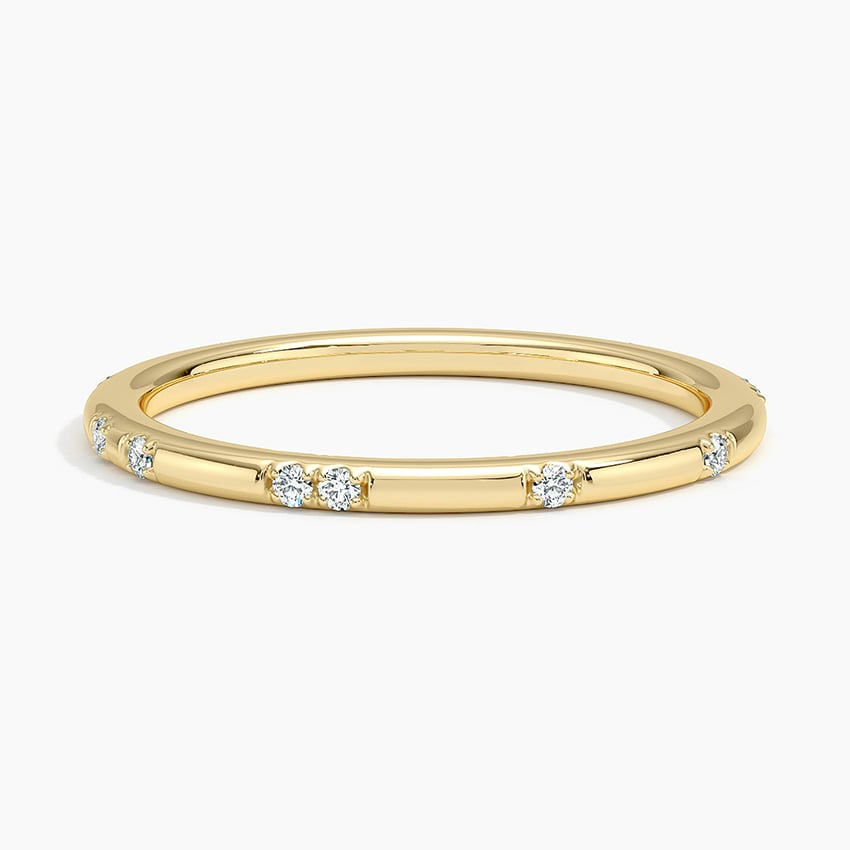 0.08 CTW Round Lab Grown Diamond Mentalistic 10k Gold Wedding Band