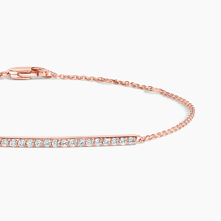 1/4CTW 7 inch Pave Lab Grown Diamond Bar Bracelet