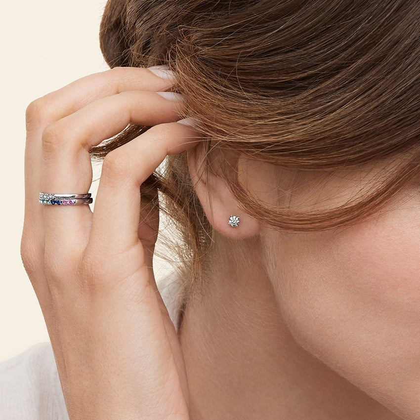 1/2 CTW Perfect 4 Prong Lab Grown Diamond Stud Earrings