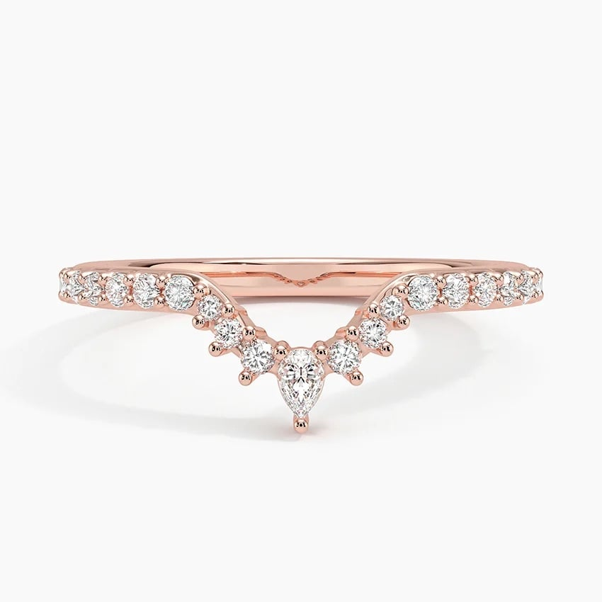 14k Yellow Gold Lab Grown Diamond Luxe Wedding Band Women