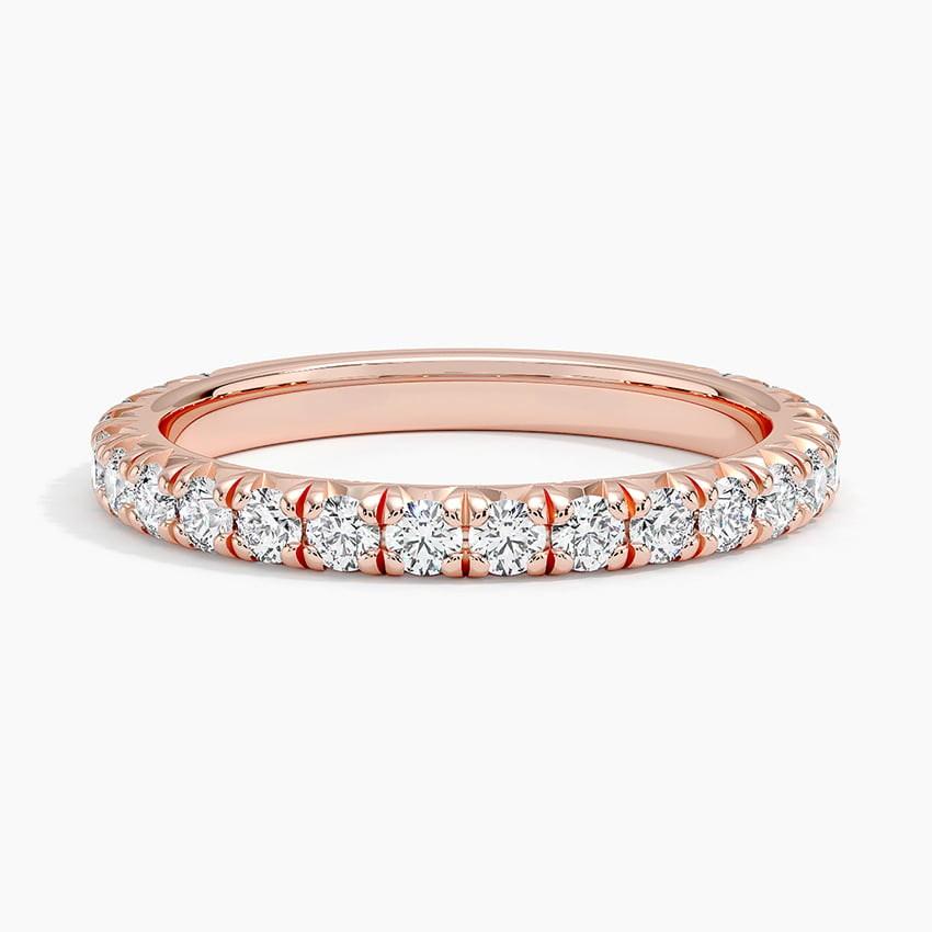 0.59 CTW Lab Grown Diamond 3/4 Eternity Wedding Band