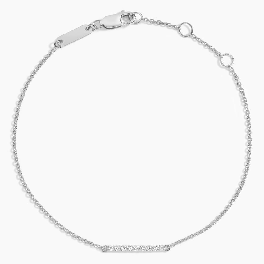 1/10CTW 7 inch Pave Lab Grown Diamond Bar Bracelet