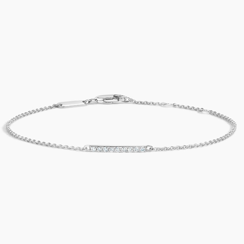 1/10CTW 7 inch Pave Lab Grown Diamond Bar Bracelet