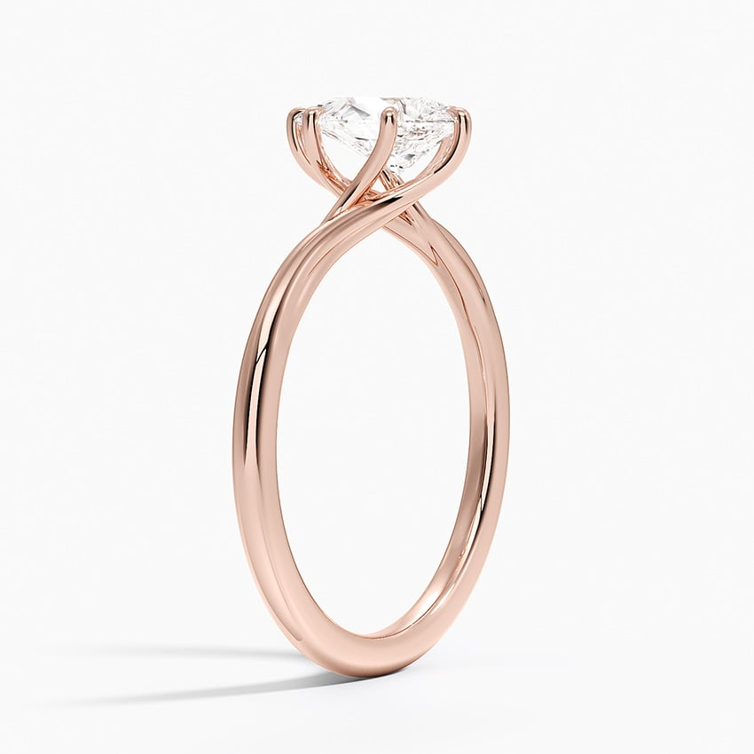 3/4 CT Pear Twist Lab Grown Diamond Gold Solitaire Ring