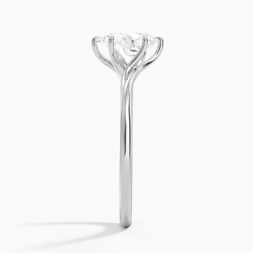 3/4 CT Pear Twist Lab Grown Diamond Gold Solitaire Ring