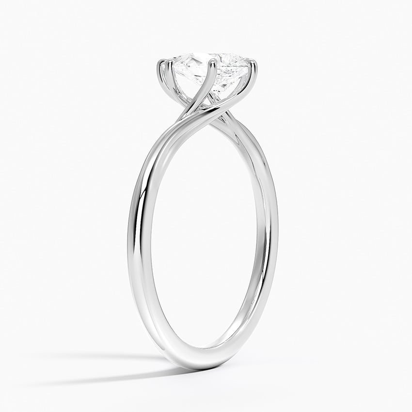 3/4 CT Pear Twist Lab Grown Diamond Gold Solitaire Ring