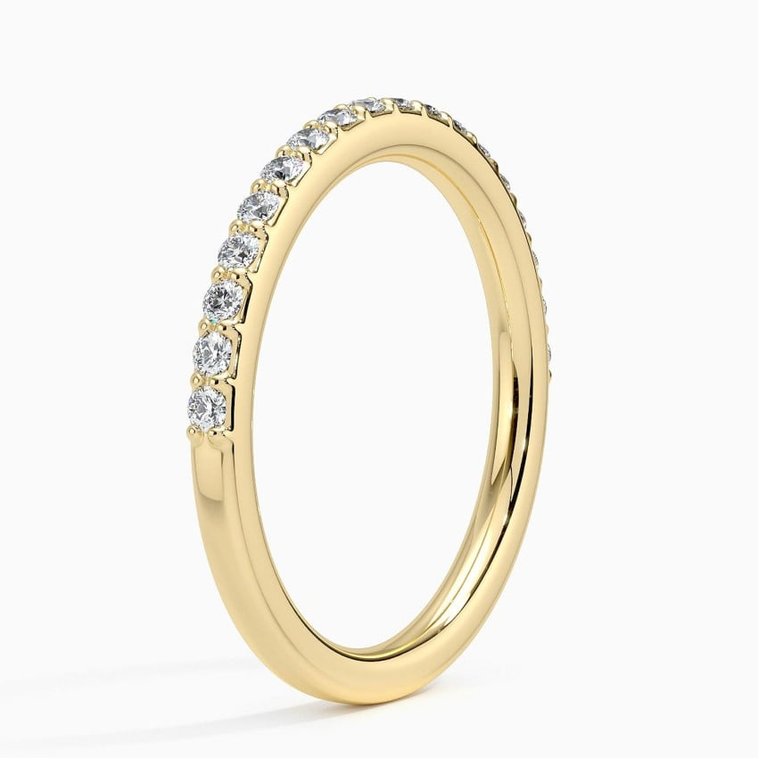 0.24 CTW Petite Shared Prong Half Coverage Lab Grown Diamond Wedding Band
