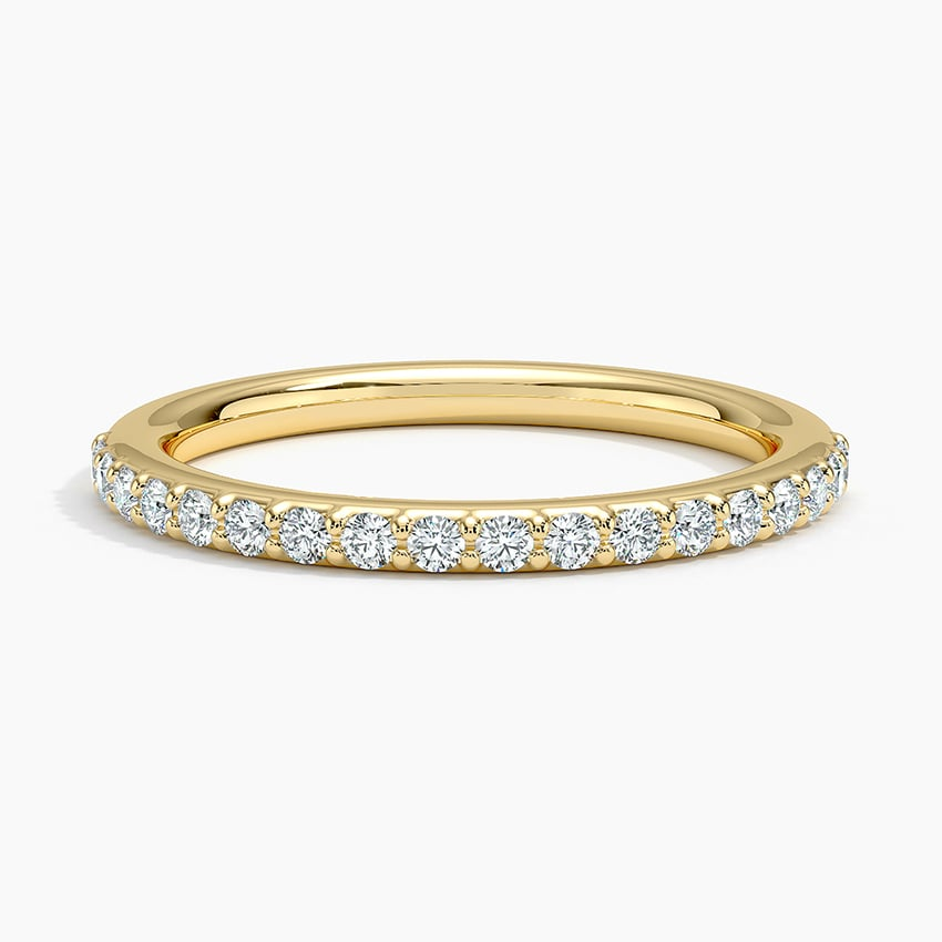 0.24 CTW Petite Shared Prong Half Coverage Lab Grown Diamond Wedding Band