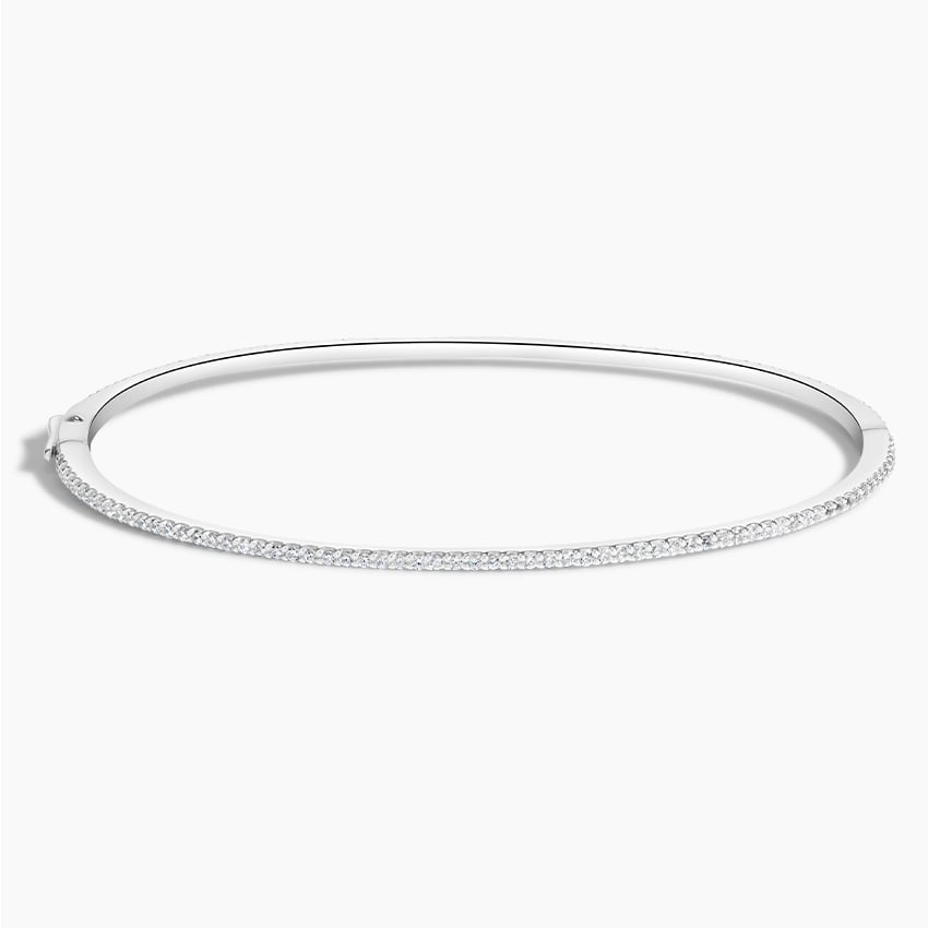 3/4CTW 6.5 inch Lab Grown Diamond Eternity Bangle Bracelet