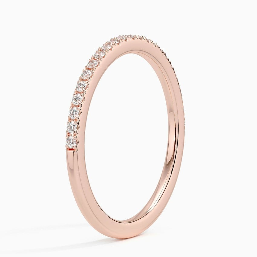 0.17 CTW Lab Grown Diamond Half Eternity Ballad Wedding Band