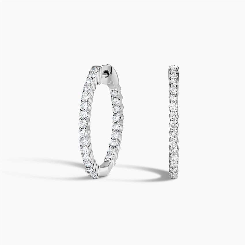 Small Perfect Luxe Hoop Lab Grown Diamond Earrings