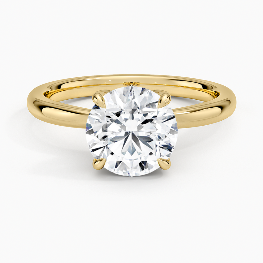 2CT Round Lab Grown Diamond 2mm Solitaire Ring