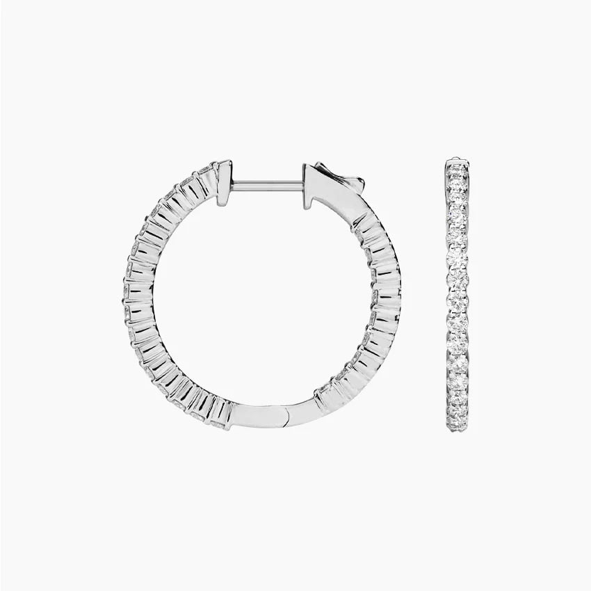 Small Perfect Luxe Hoop Lab Grown Diamond Earrings