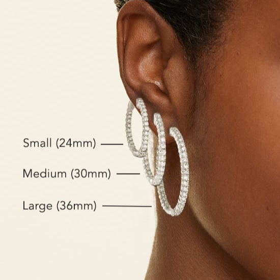 Small Perfect Luxe Hoop Lab Grown Diamond Earrings