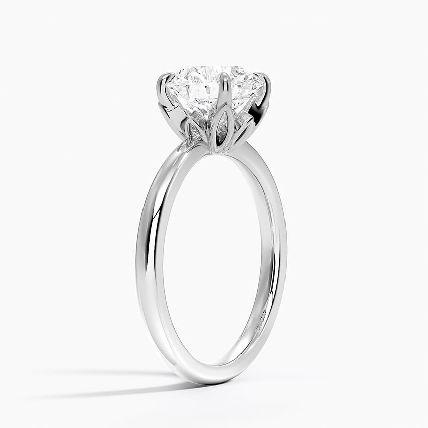 2CT Round Lab Grown Diamond 2mm Solitaire Ring
