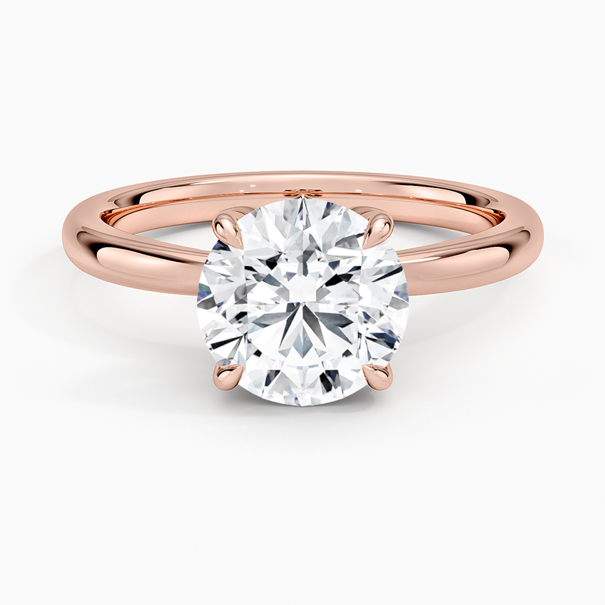 2CT Round Lab Grown Diamond 2mm Solitaire Ring