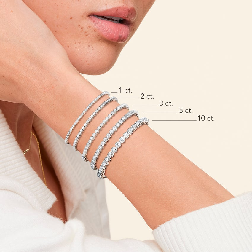 1.40 CTW 6.5inch Pettie Lab Grown diamond Tennis Bracelets