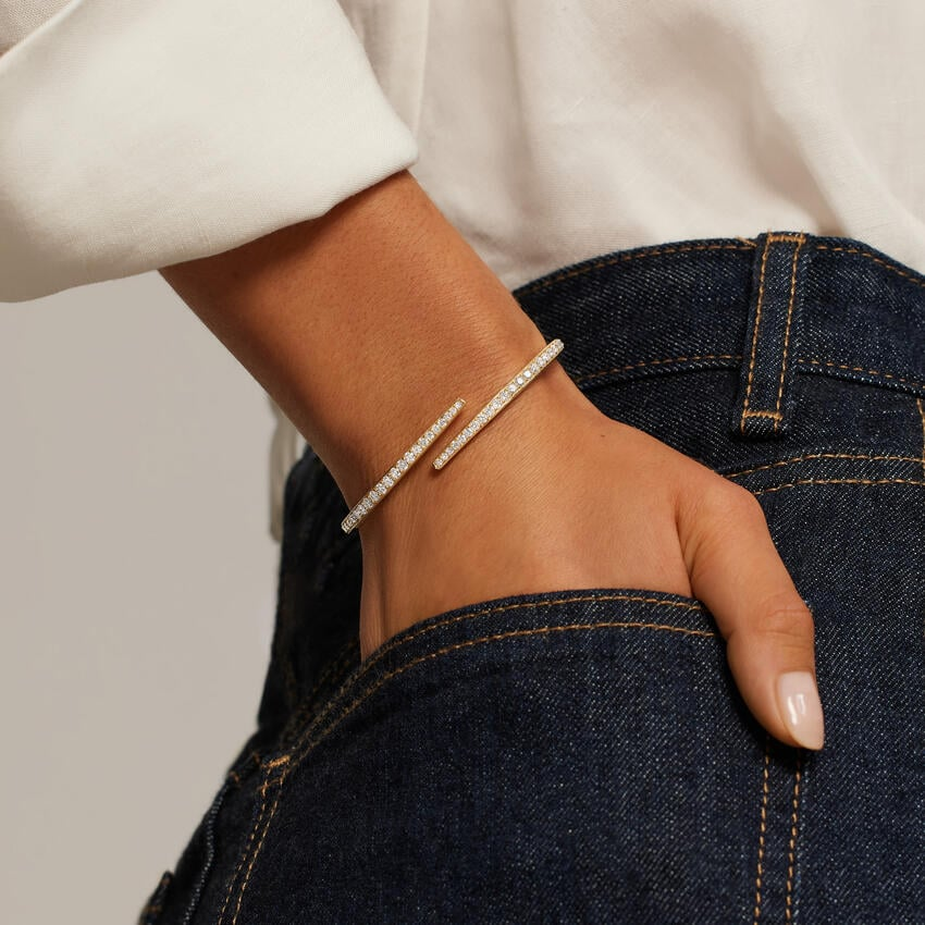 1.5CTW 6.5 inch Lab Grown Diamond Wrap Bracelet