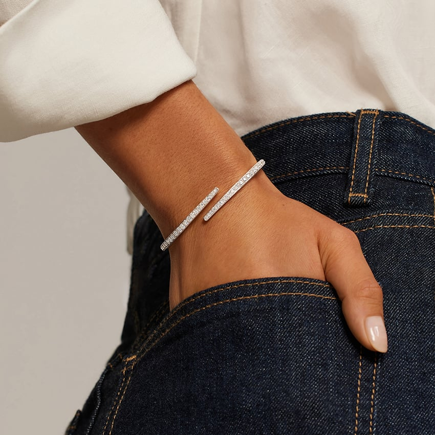 1.5CTW 6.5 inch Lab Grown Diamond Wrap Bracelet