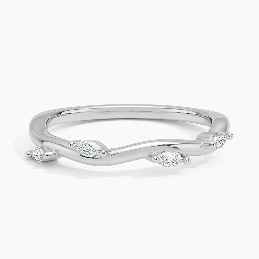 0.13 CTW Marquise Lab Grown Diamond Winding Willow Wedding Band