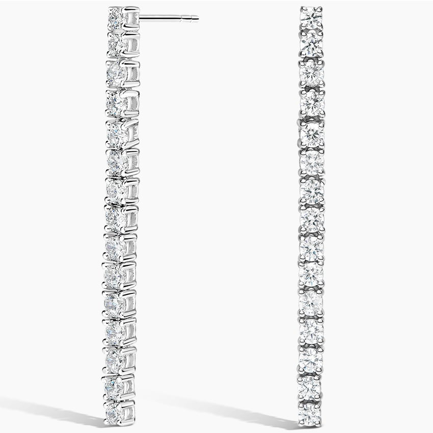 1.4 CTW Lab Diamond Tennis Drop Earrings