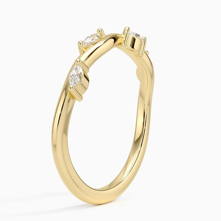 0.13 CTW Marquise Lab Grown Diamond Winding Willow Wedding Band