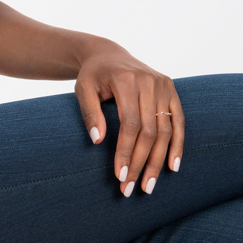 0.13 CTW Marquise Lab Grown Diamond Winding Willow Wedding Band