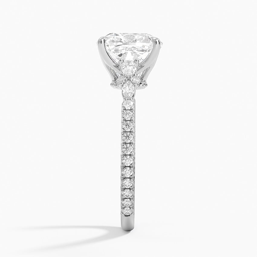 3 CT Cushion Lab Grown Diamond Gold Engagement Ring