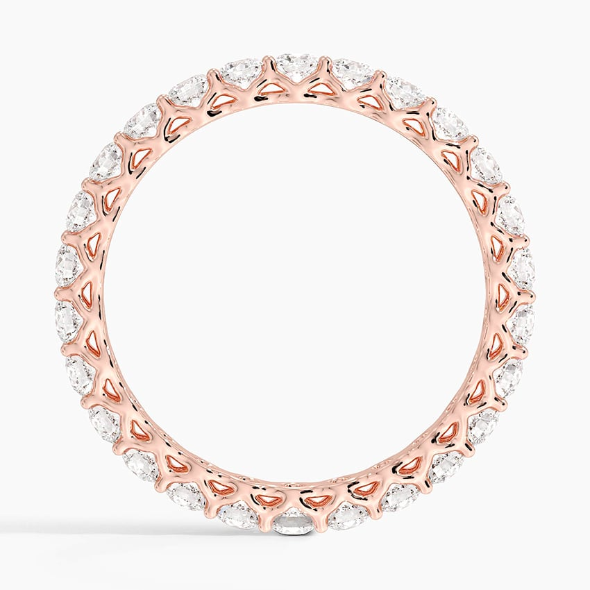 Round Cut Lab Grown Diamond Full Eternity Wedding Band For Women