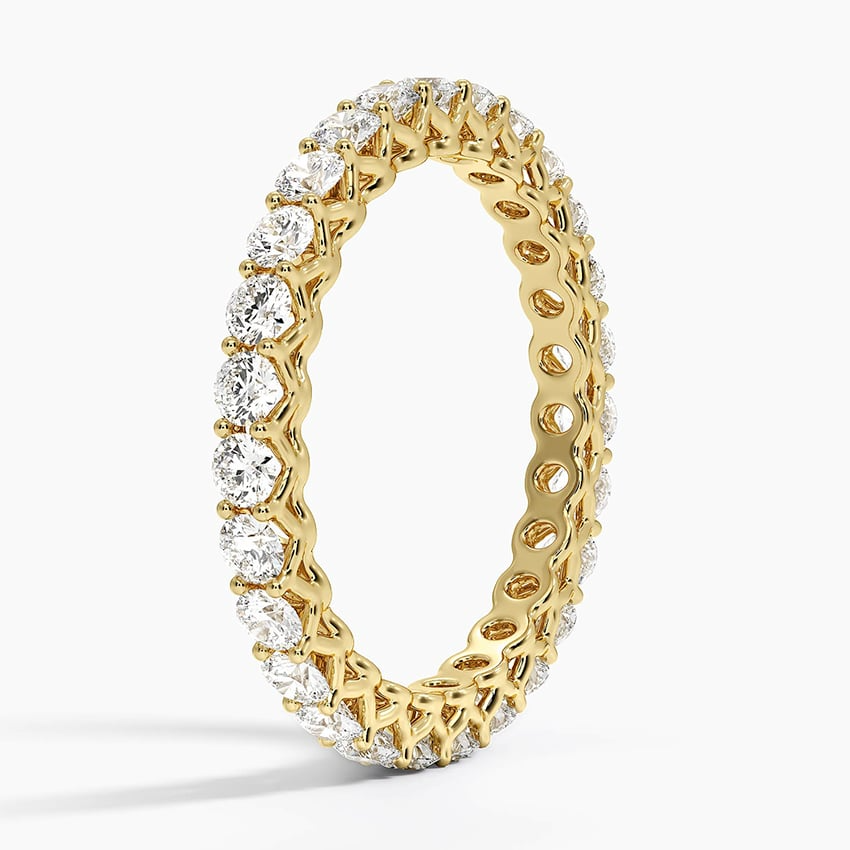 Round Cut Lab Grown Diamond Full Eternity Wedding Band For Women
