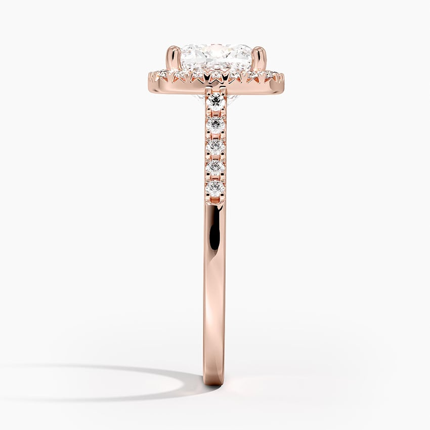 2 Ct Round Lab Grown Diamond Halo Engagement Ring