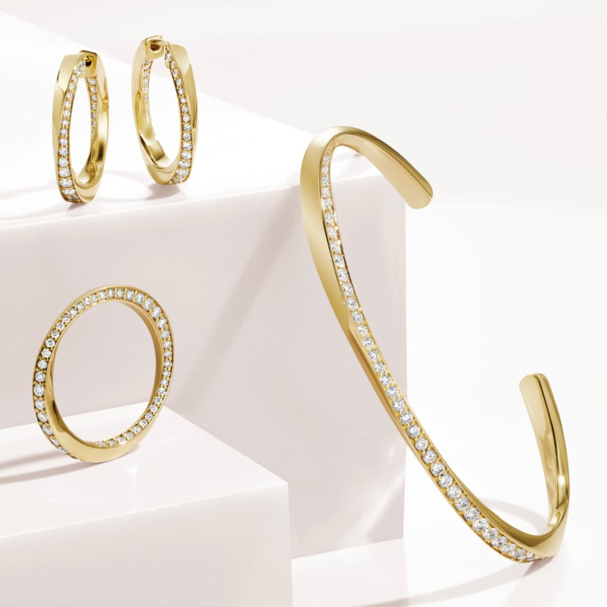 1/2 CTW Lab Grown Diamond Hoop Earrings