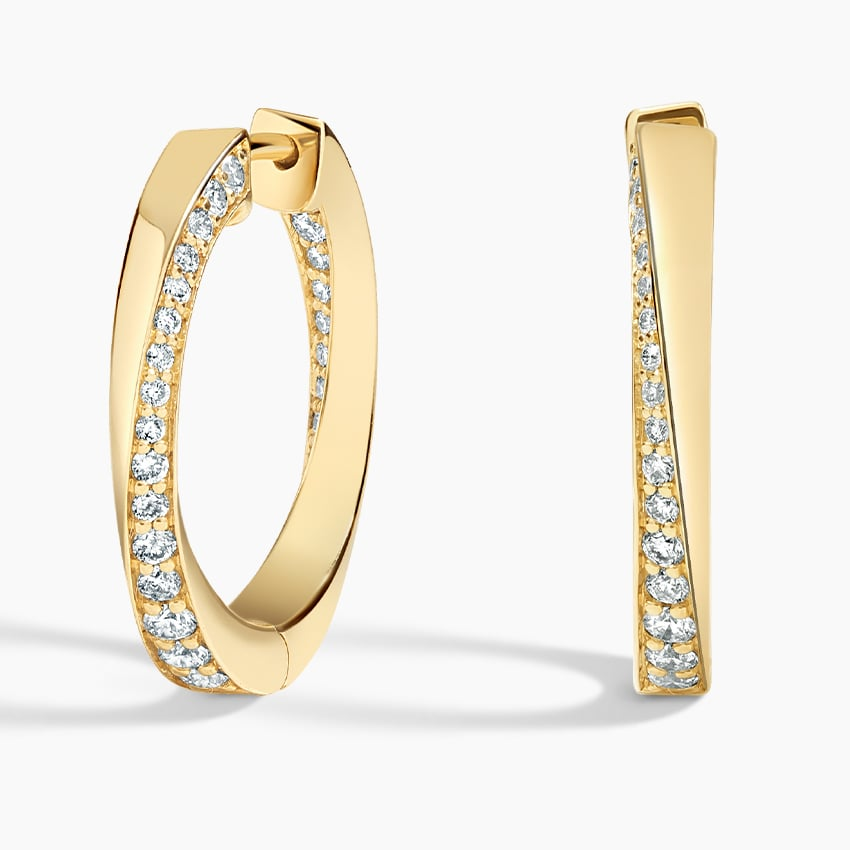 1/2 CTW Lab Grown Diamond Hoop Earrings