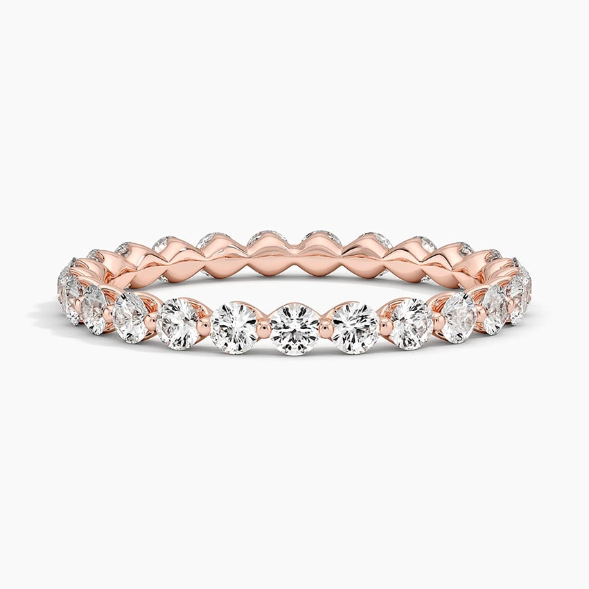 1 CTW Full Eternity Lab Grown Diamond 14k Gold Wedding Band