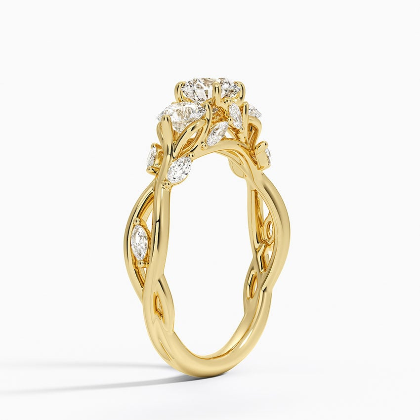 1/2CT Round Lab Grown Diamond Three Stone Ring