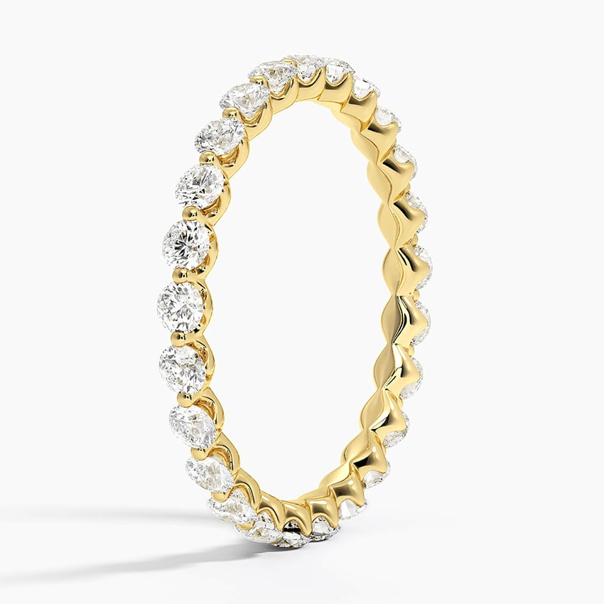 1 CTW Full Eternity Lab Grown Diamond 14k Gold Wedding Band