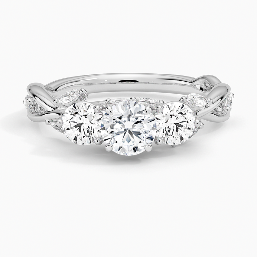 1/2CT Round Lab Grown Diamond Three Stone Ring
