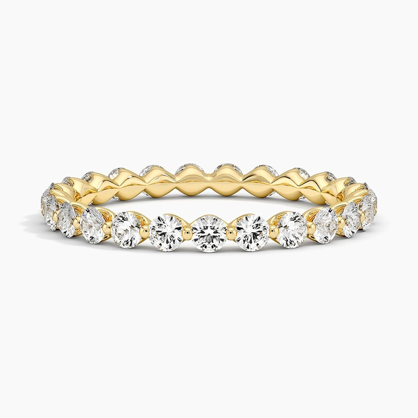 1 CTW Full Eternity Lab Grown Diamond 14k Gold Wedding Band