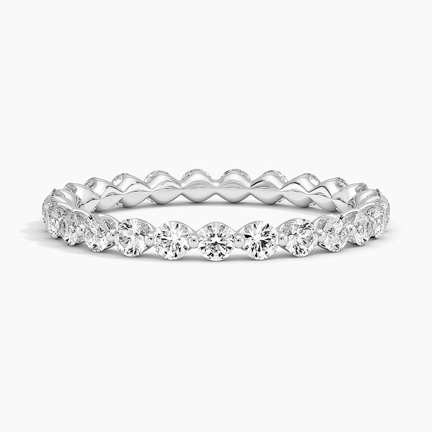 1 CTW Full Eternity Lab Grown Diamond 14k Gold Wedding Band