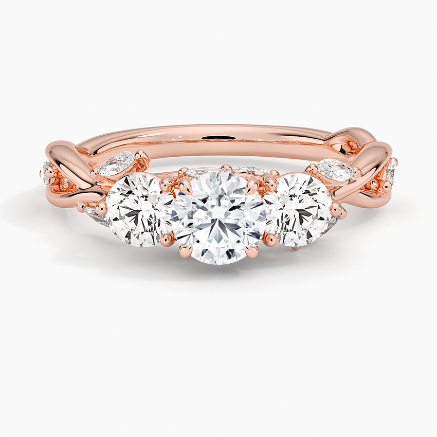 1/2CT Round Lab Grown Diamond Three Stone Ring