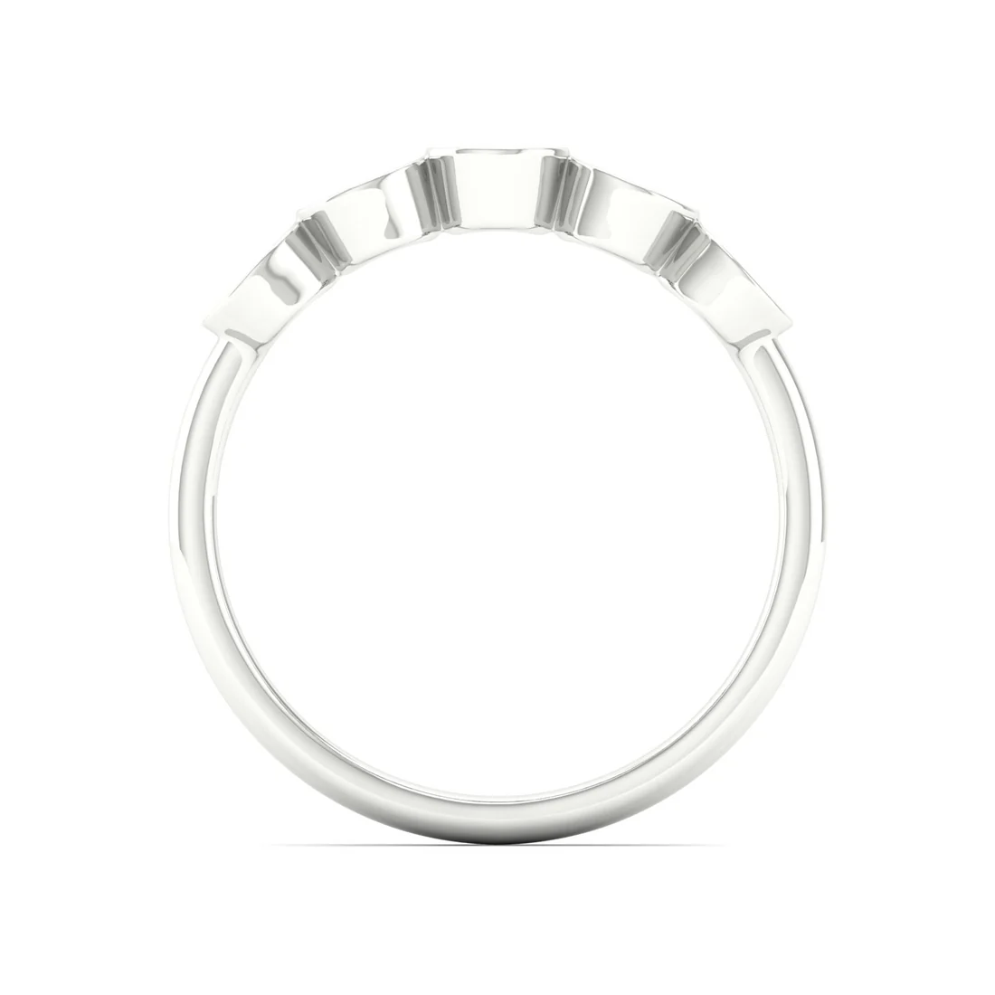 0.20Ctw Lab Grown Diamond Five Stone Wedding Band