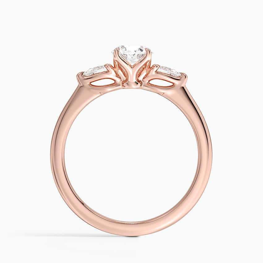 3/4CT Oval Lab Grown Diamond Three Stone Ring